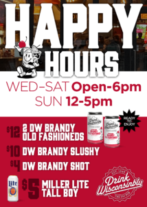 Drink Wisconsinbly Pub Happy Hours