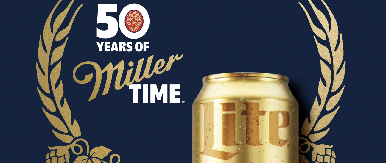 50th Anniversary Gold Miller Lite Cans